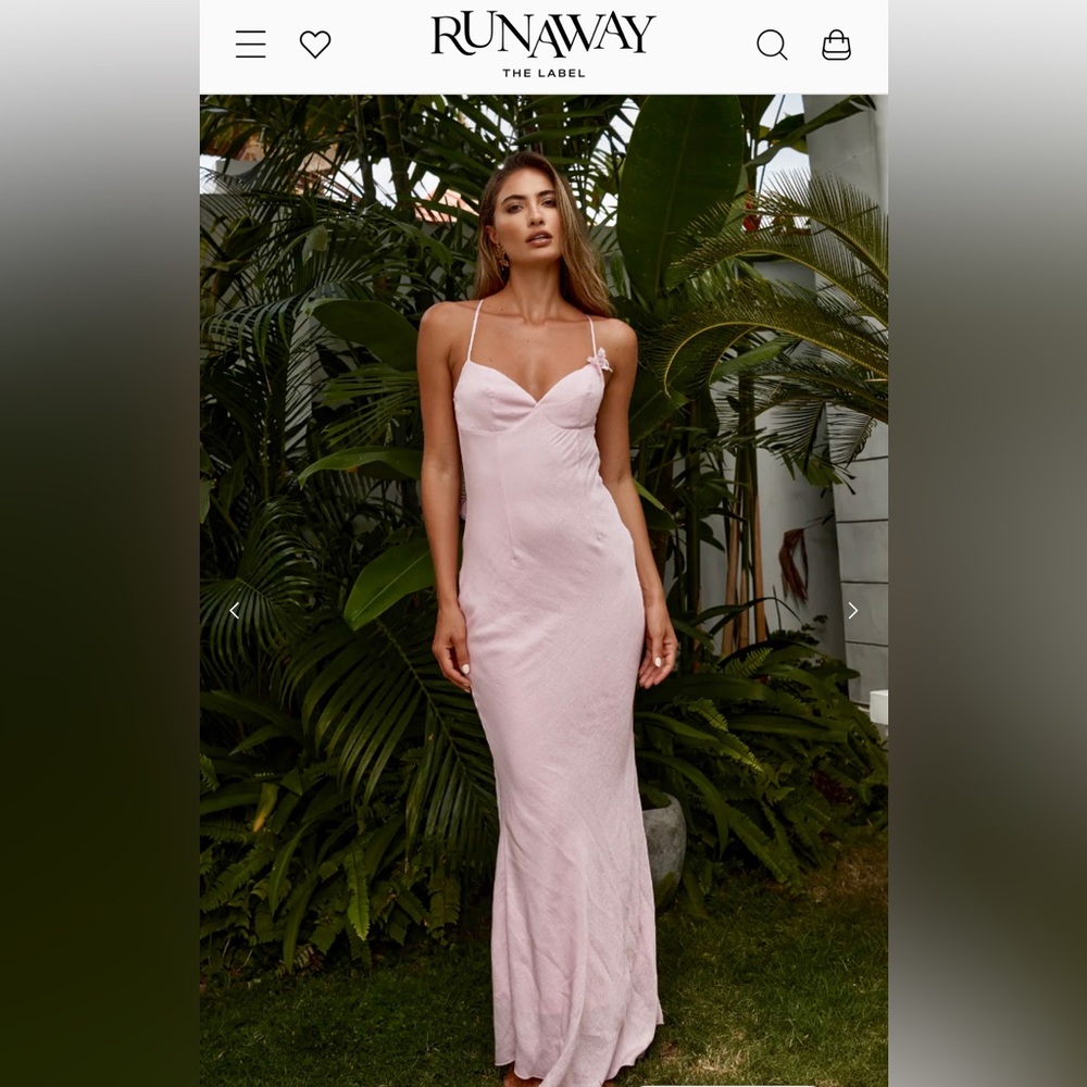 Runaway The Label Pink Ariela Maxi Dress